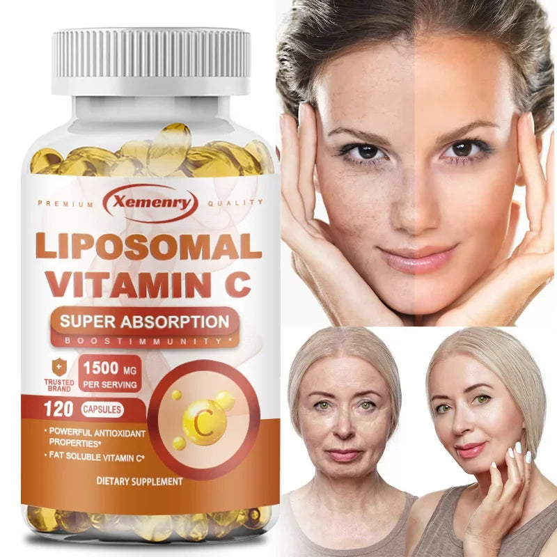 Liposomal Vitamin C - Supports Antioxidant and Nutrient Absorption, Energy Supplement, and Promotes Immune Health Vegan
