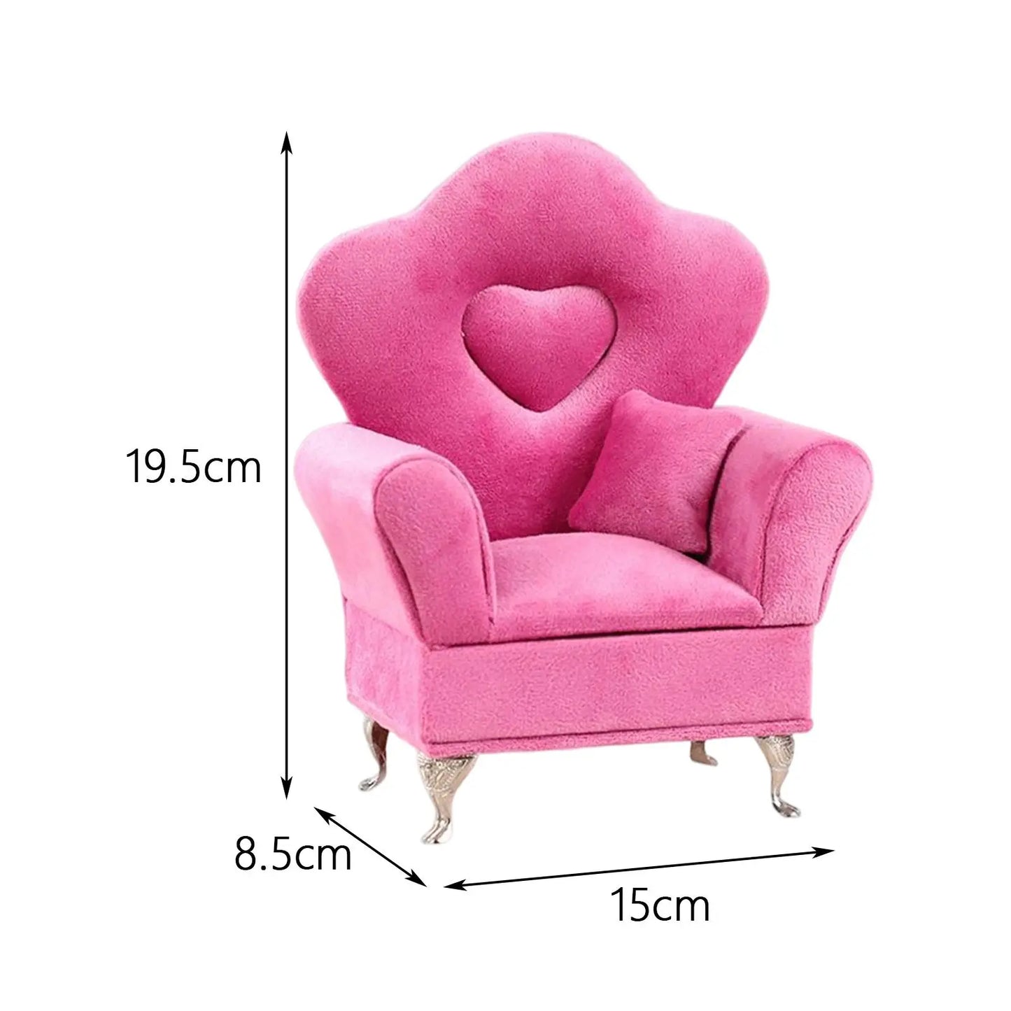 1/6 Sofa Bed Jewelry Box Ornament Earring Case 12inch Dolls Accessories Furniture for Bedside Table Closet Dresser Vanity Table