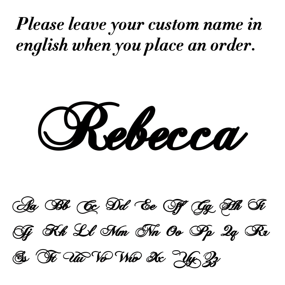 Amaxer Personalised Custom Name Necklace for Women Cursive Letter Pendant Stainless Steel Chains Jewelry Couple Weddings Gifts