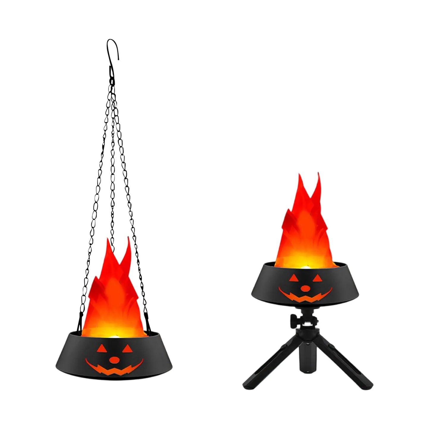 Halloween Charging LED Creative Simulation Flame Light Halloween Brazier Light Decorative Ambient Light Halloween Party Gift
