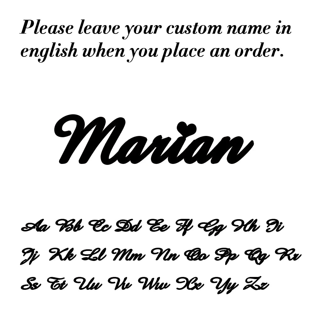 Amaxer Personalised Custom Name Necklace for Women Cursive Letter Pendant Stainless Steel Chains Jewelry Couple Weddings Gifts