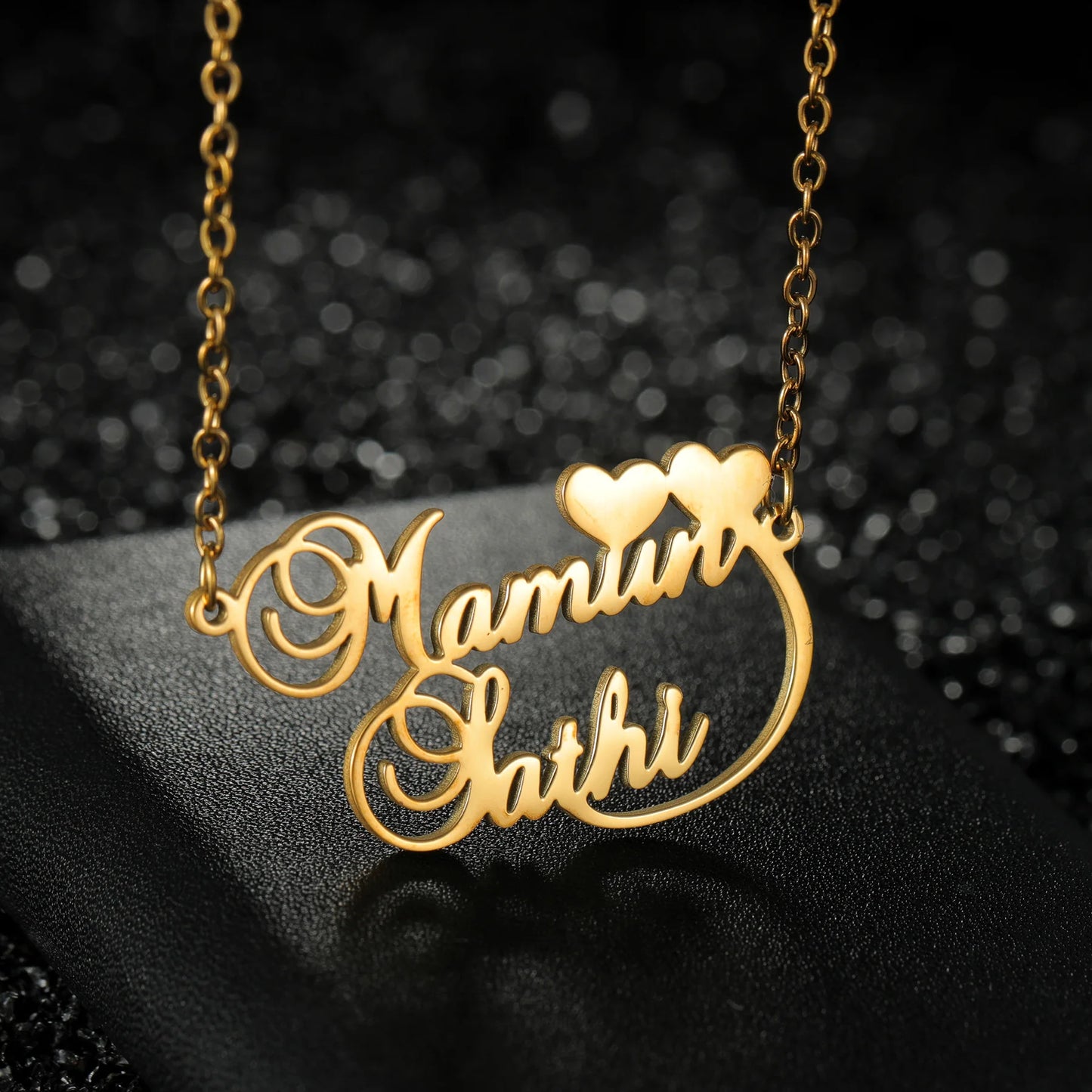 Acheerup Personalized Name Infinity Necklace for Women Baby Kids Stainless Steel Custom Heart Crown Chain Choker Birthday Gifts
