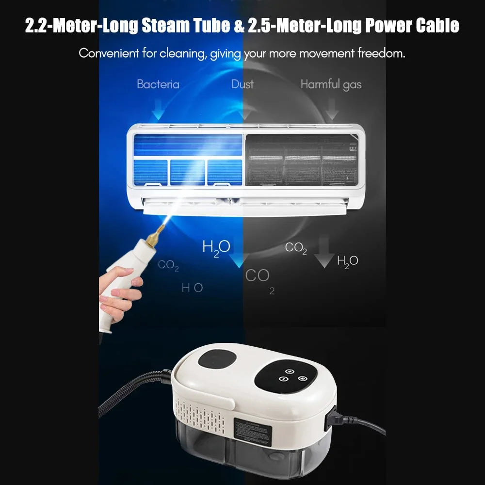 Steam Cleaner High Temperature Sterilization Air Conditioning Home Appliances Kitchen Hood Car Steam Cleaners US/EU Plug 2500W