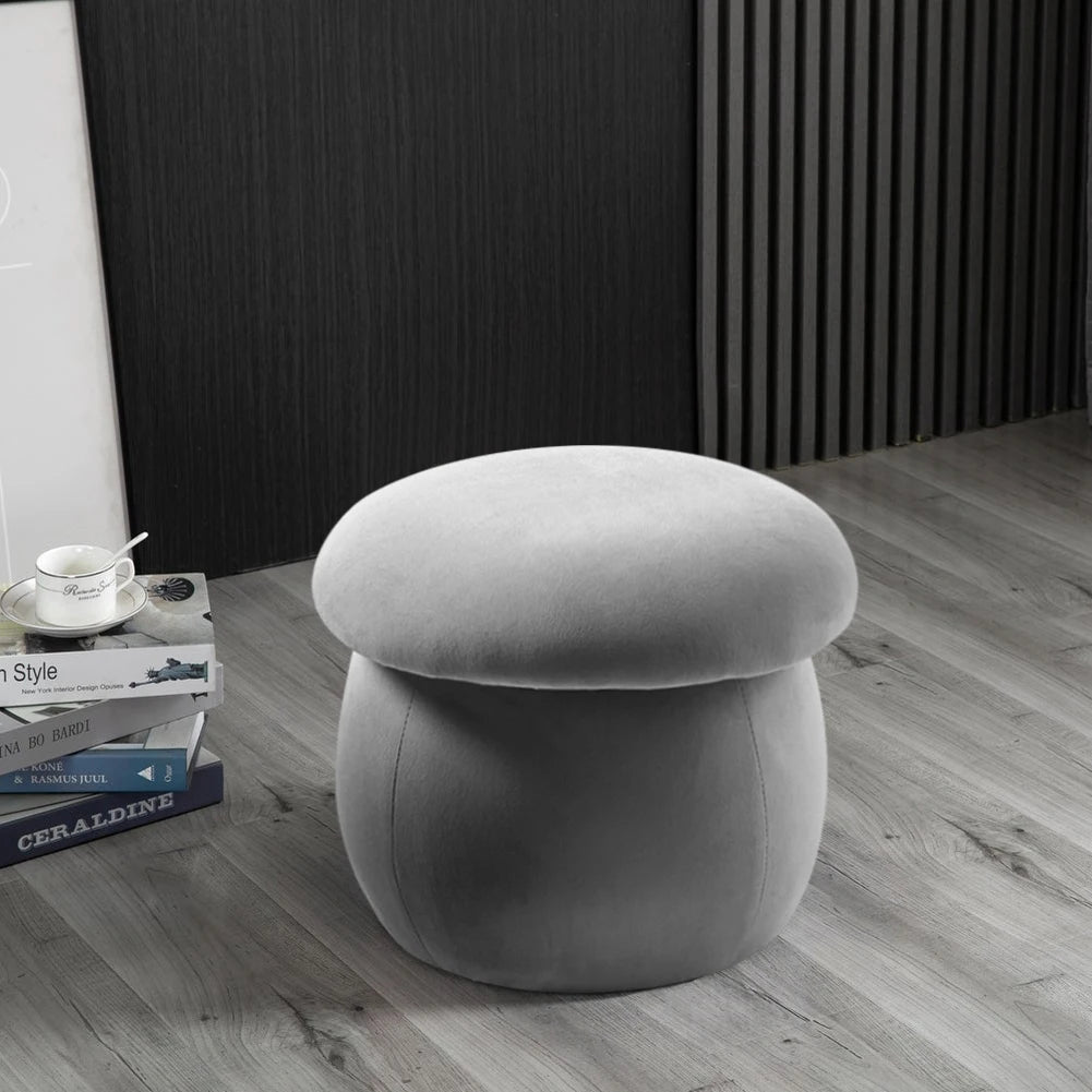 Nordic simple velvet mushroom footstool cushion stool children's seat comfortable high elastic indoor home furniture