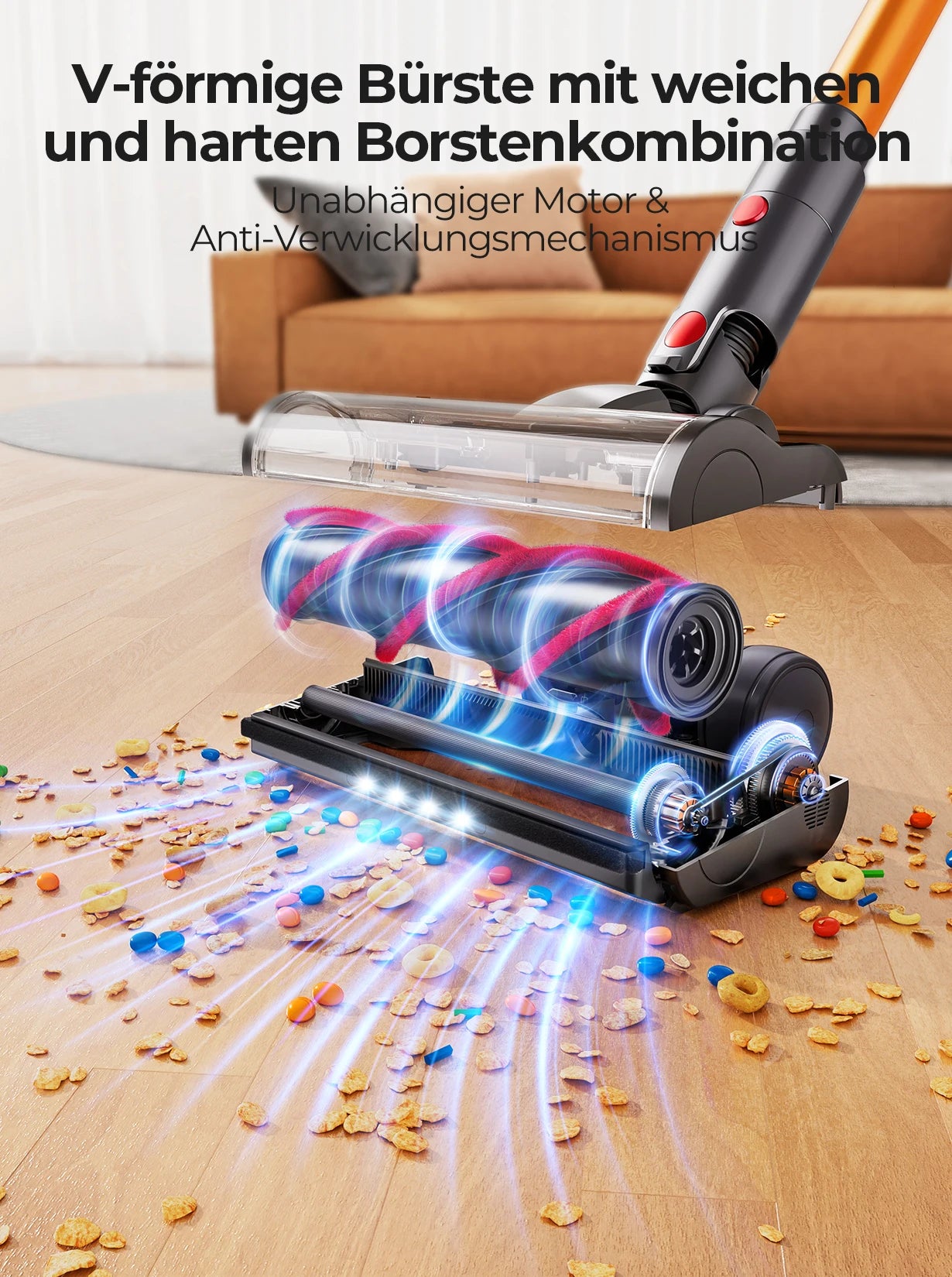 Laresar V7 500W 50000Pa Discharge Battery vacuum cleaner Handheld Smart Home Appliance Removable Battery Dust mug