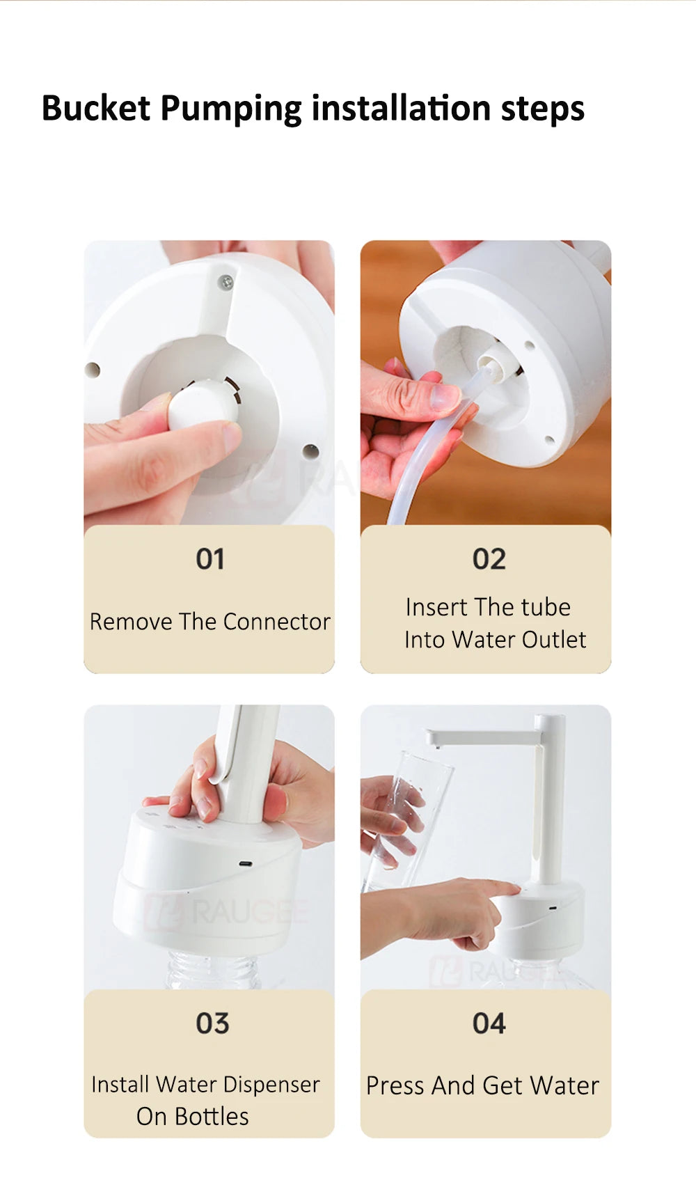 Electric Water Gallon Bottle Pump Folding Water Bottle Pump Automatic Desktop Water Pump 19 Liters Rechargeable Water Pump