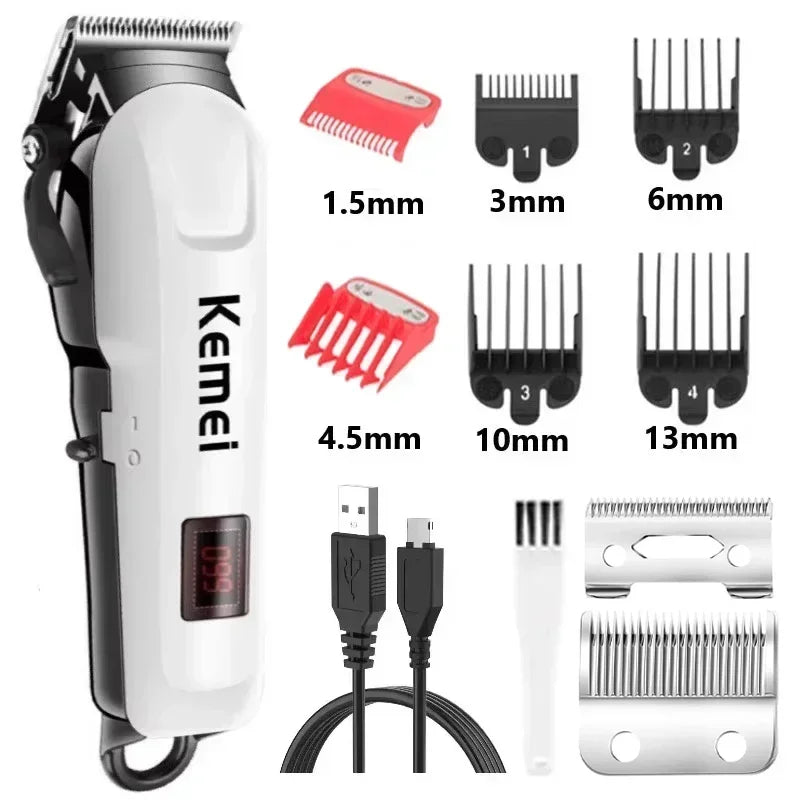 Kemei Hair Clipper KM-809A Hair Cut Maching Wireless Trimmer Men Professional Clipper Machine Rechargeable Hair Cut Barberkemei
