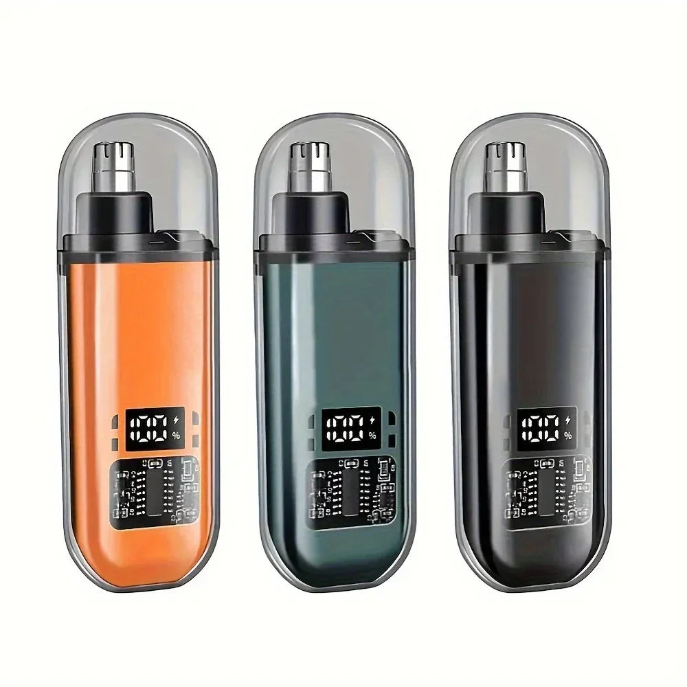 USB Rechargeable Nose & Ear Hair Trimmer for Men, Portable Mini Compact Design with Fast Charge, Electric Grooming Kit