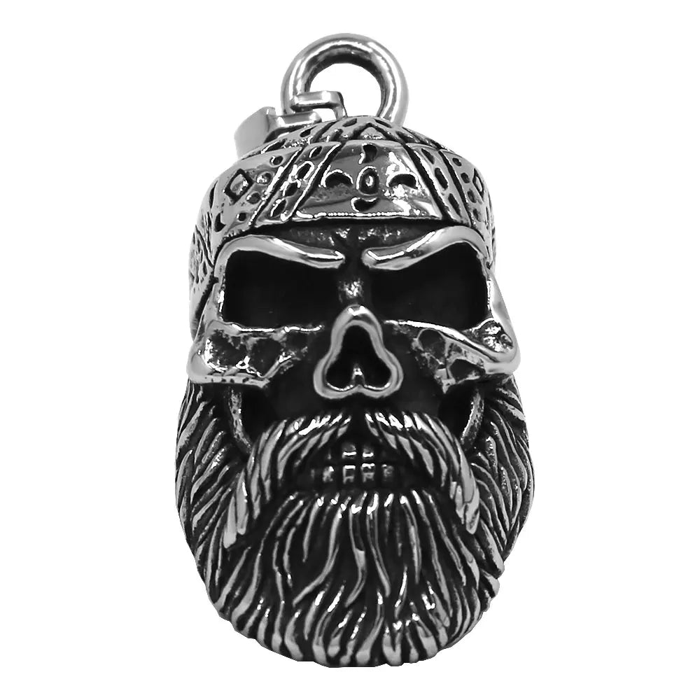 Norse Viking Warrior Spartacus Helmet Bell Pendant Stainless Steel Eagle Cross Jesus Rose Lady Rider Saint Mary USA Flag Jewelry