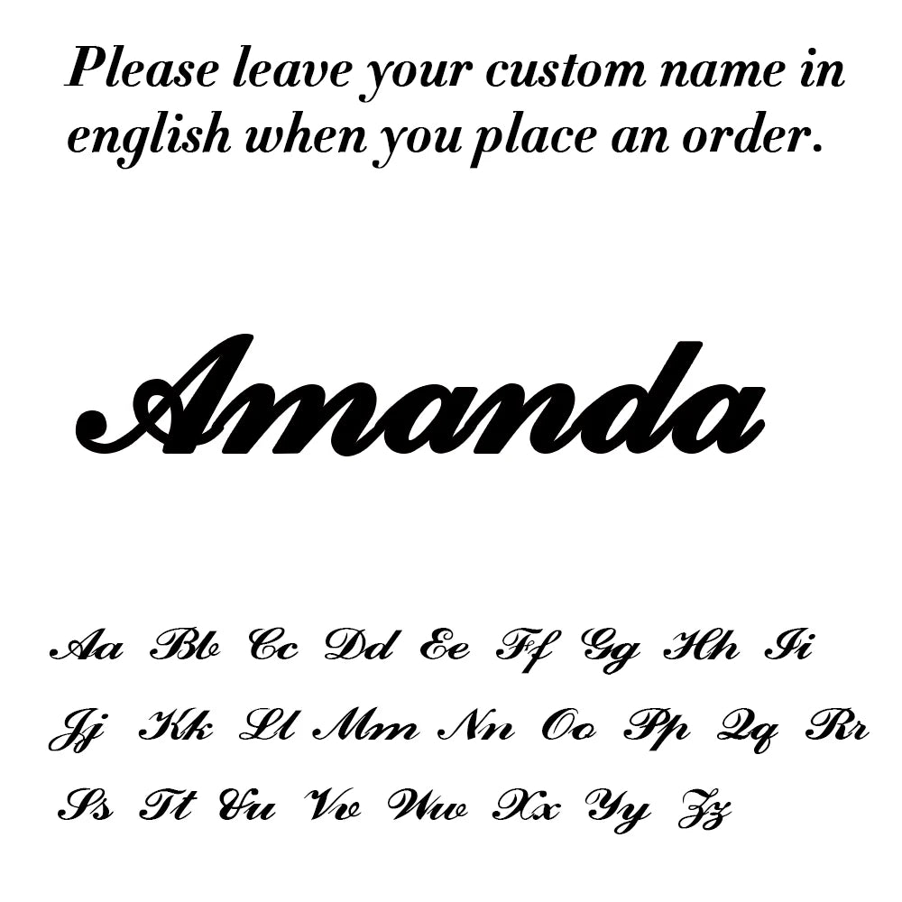 Amaxer Personalised Custom Name Necklace for Women Cursive Letter Pendant Stainless Steel Chains Jewelry Couple Weddings Gifts