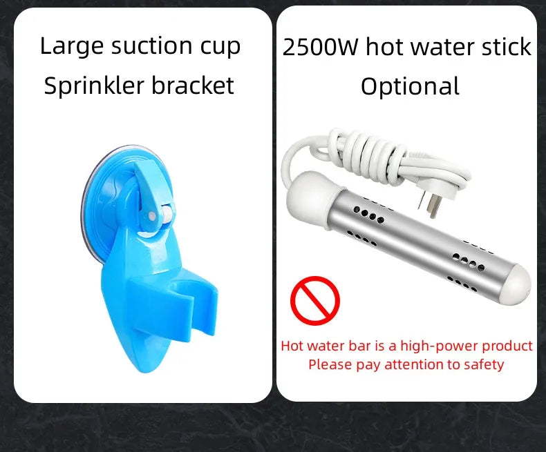 Electric Shower Portable Mobile Bath Machine Self Priming Pump Small Heater Hot Water Rod USB Can Be Connected To Mobile Power
