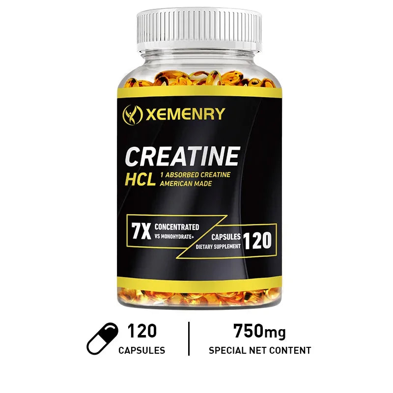 Creatine HCl - Helps with High Intensity Workouts, Boosts Energy Levels Before A Workout, Aids in Muscle Bulk and Repair