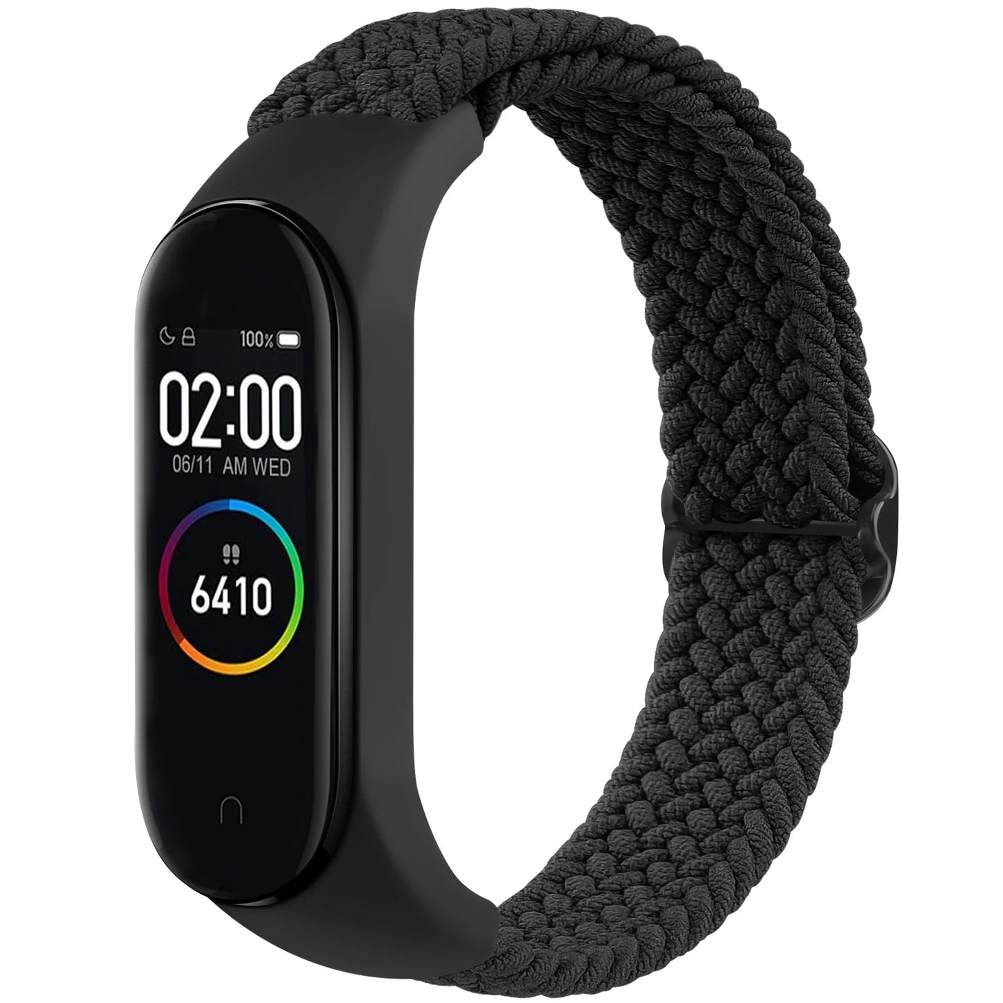 Braided Watchband For Xiaomi Mi Band 7 6 5 4 3 Strap Elastic Adjustable Wristband For Amazfit Band 5 Band Replacement Bracelet