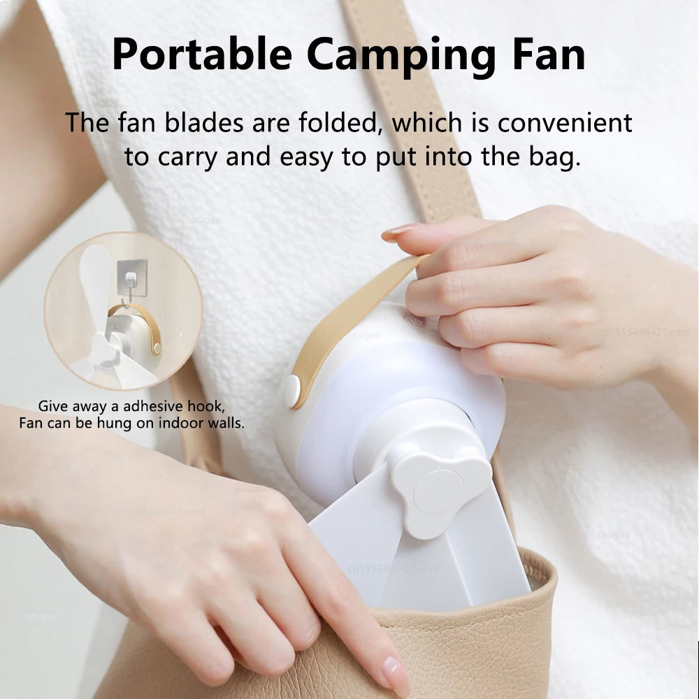 Ceiling Fan 7200mAh Portable Camping Tent Ceiling Fan USB Rechargeable Wireless Ceiling Fan with LED Lighting and Remote Control