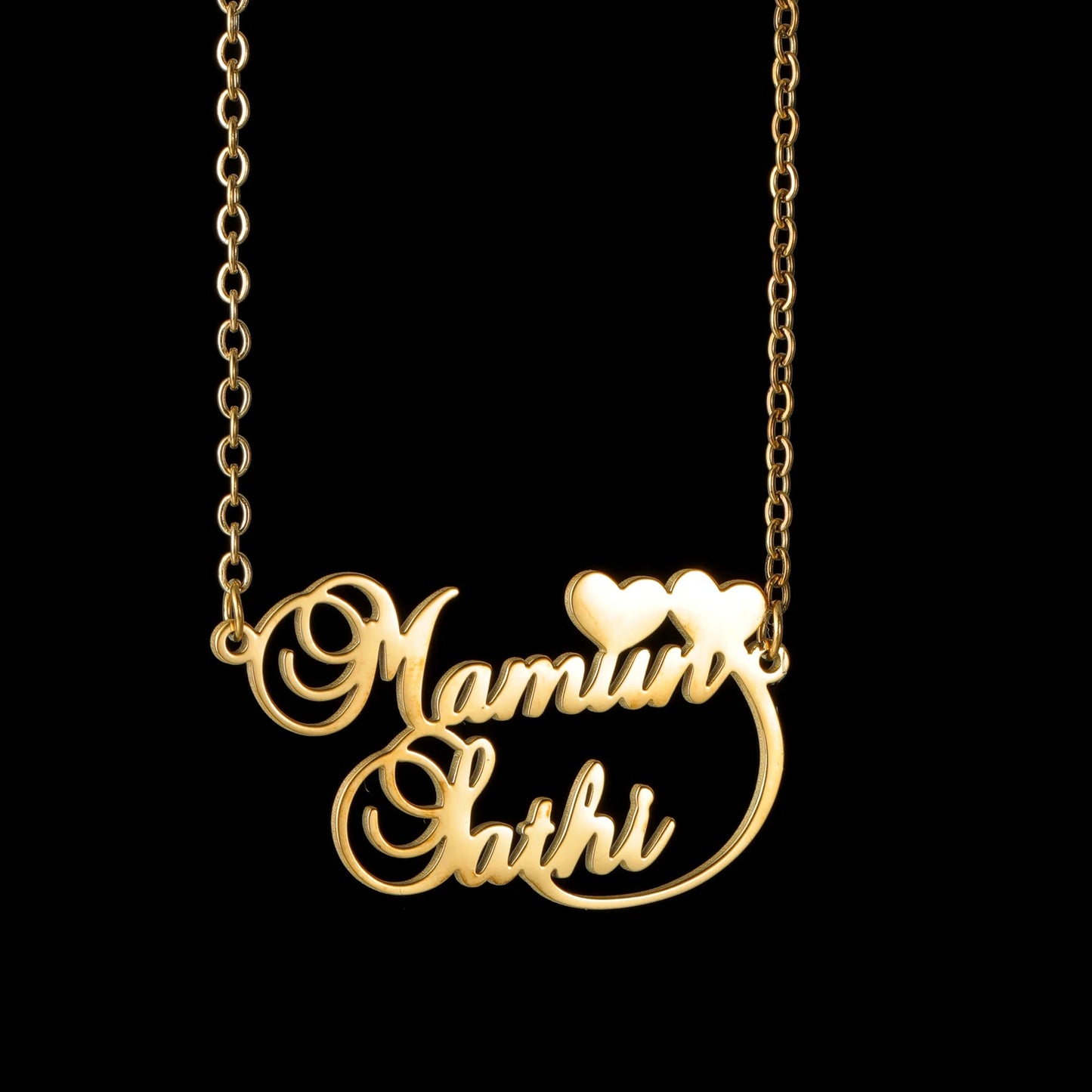 Acheerup Personalized Name Infinity Necklace for Women Baby Kids Stainless Steel Custom Heart Crown Chain Choker Birthday Gifts