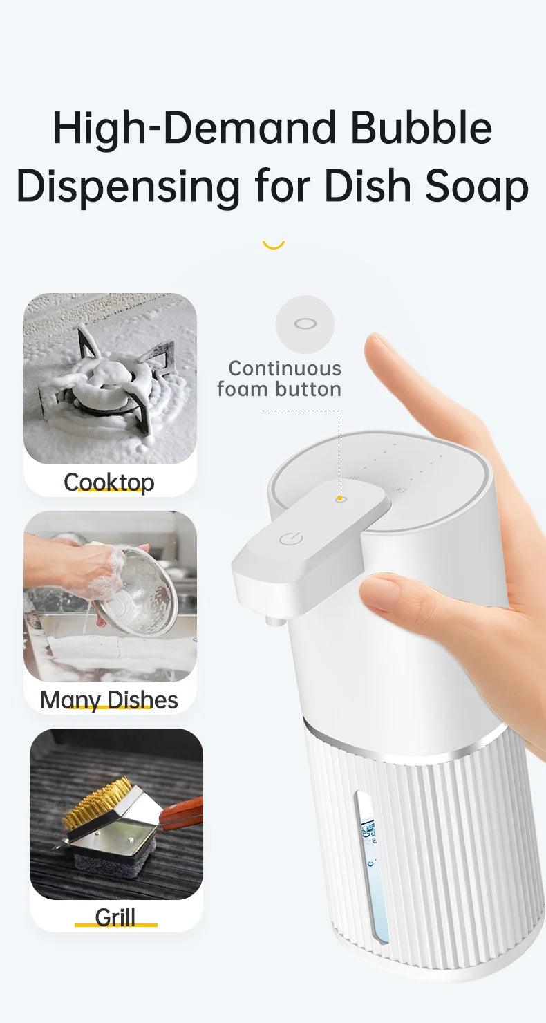 308ml Automatic Soap Dispenser Touchless Electric Dispenser USB Rechargeable with Infrared Sensor for Bathroom,Kitchen Soap