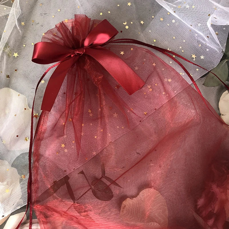 10pcs/lot Drawstring Organza Bags Gift Bags Exquisite Butterfly Bags Jewelry Packaging Bags Wedding Bags Wholesale Gifts Pouches