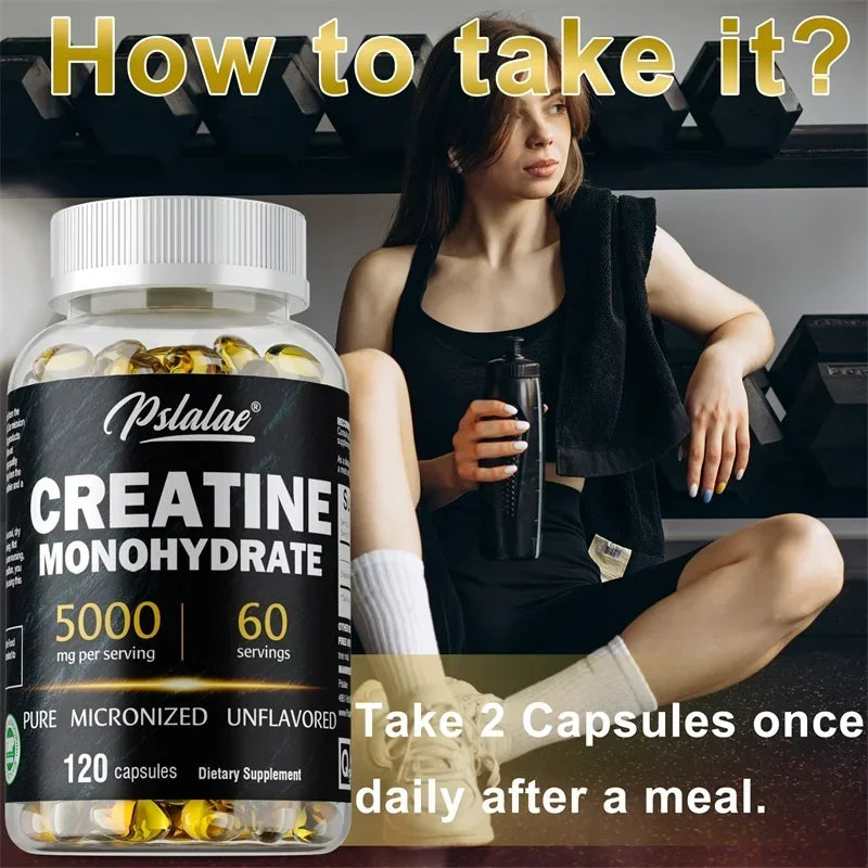 Creatine Monohydrate - Good for Build Muscle, Improve Energy, Endurance and Promote Recovery, Athletic Performance