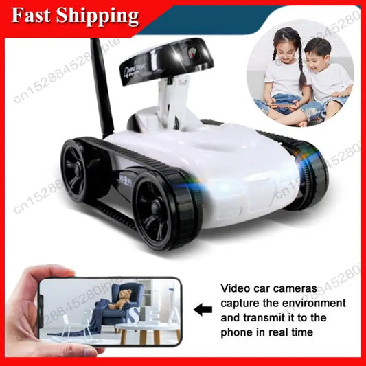 -ABUB FPV WIFI RC Car Real Time Quality Mini Camera Video Remote Control Robot Tank Intelligent APP Wireless Toy For Kids