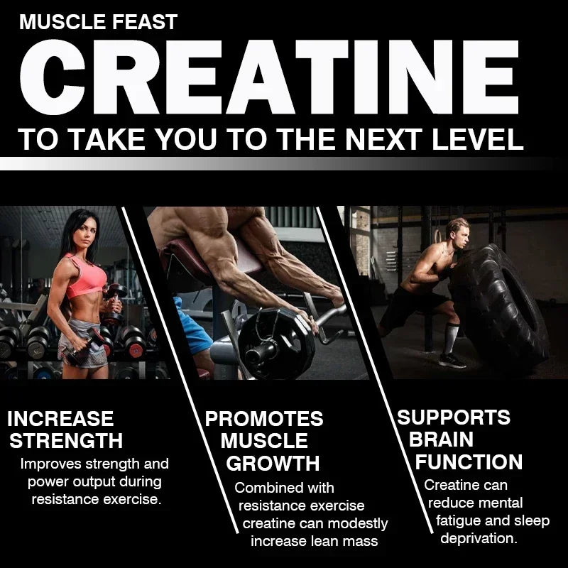 Creatine Monohydrate - 5,000 Mg Per Serving, Pre-workout Creatine To Help Build Muscle, Enhance Energy and Performance