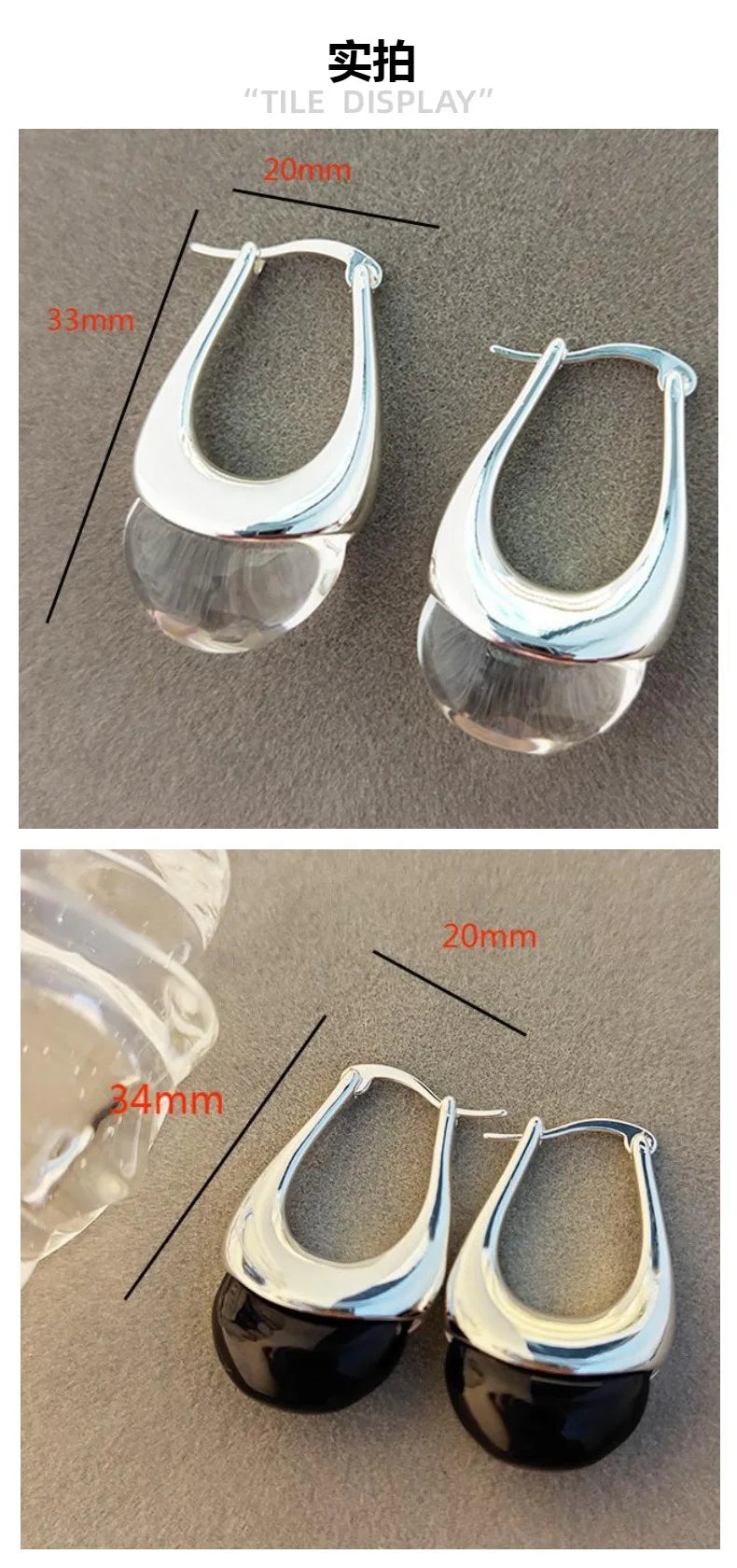 Smooth Water Droplet Luxury Design Popular Trendy Earrings Ear Buckles for Women Jewelry Accessories Dangle Earrings
