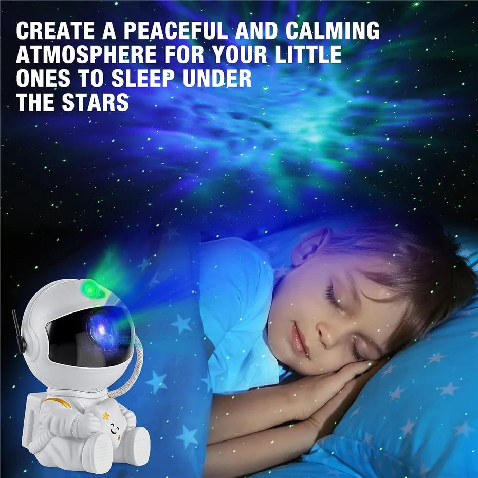 Creative Astronaut Star Projection Night Light 2025 New Colorful Star Sky Atmosphere Lamp Ideal Birthday Gift for Kids Adults