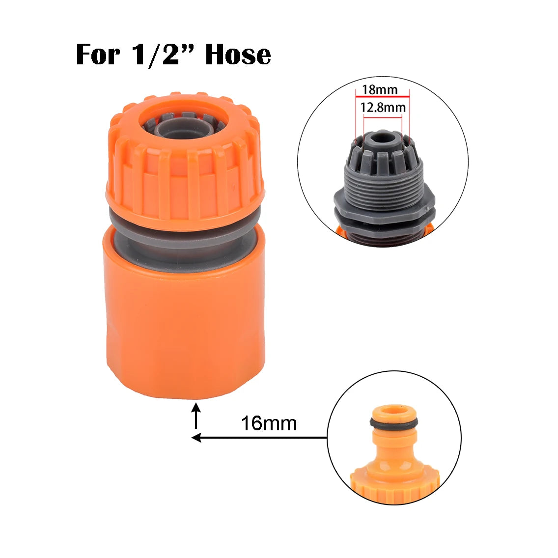 Hose Quick Connector 1/2 3/4 1 Inch Garden Hose Fitting Quick Connector Adapter Male and Female with Shut-Off Valve Switch