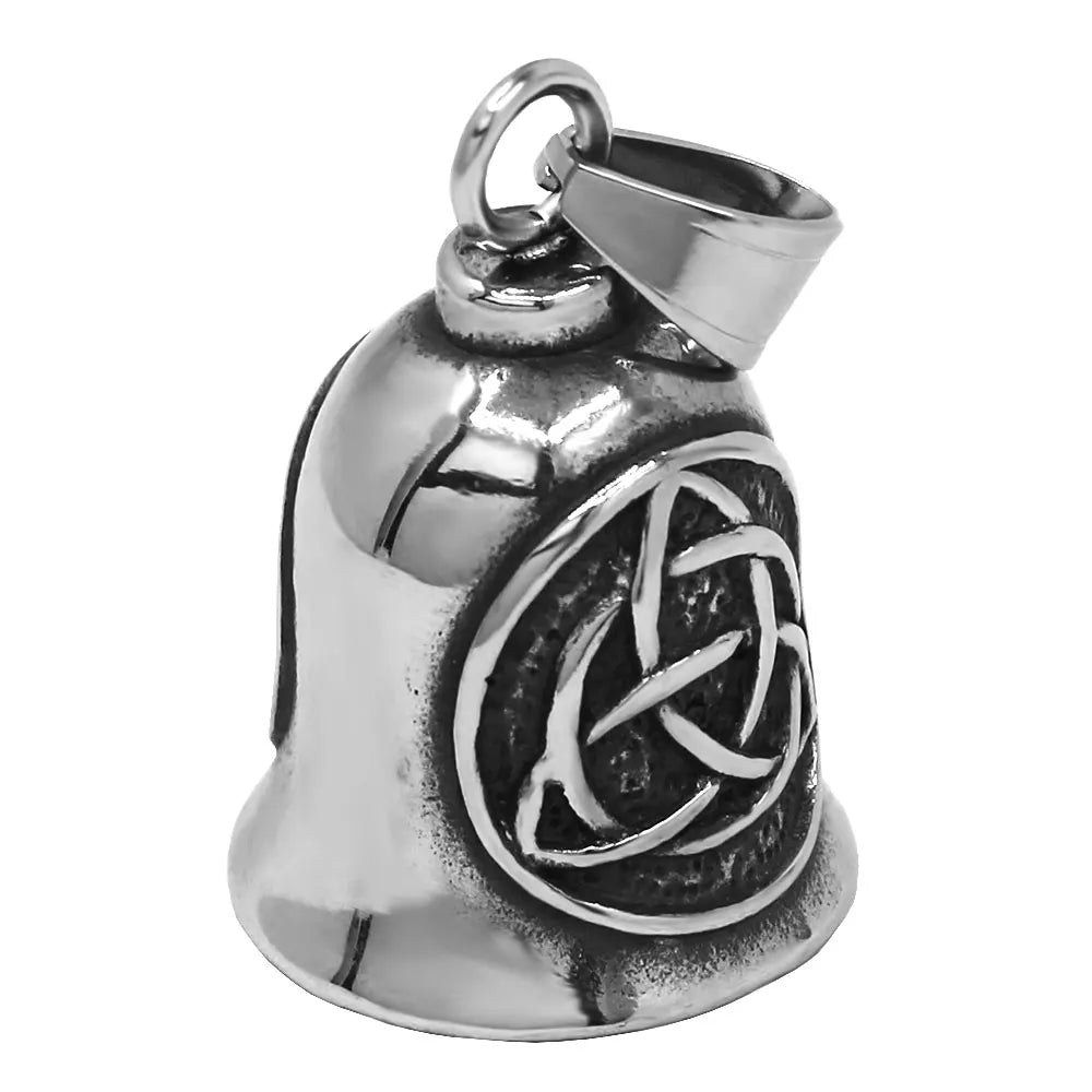 Norse Viking Warrior Spartacus Helmet Bell Pendant Stainless Steel Eagle Cross Jesus Rose Lady Rider Saint Mary USA Flag Jewelry