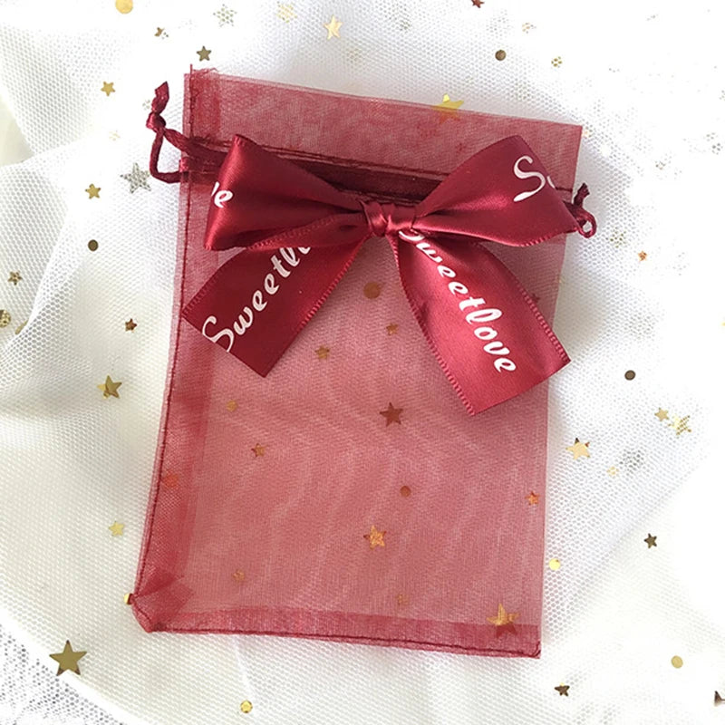 10pcs/lot Drawstring Organza Bags Gift Bags Exquisite Butterfly Bags Jewelry Packaging Bags Wedding Bags Wholesale Gifts Pouches