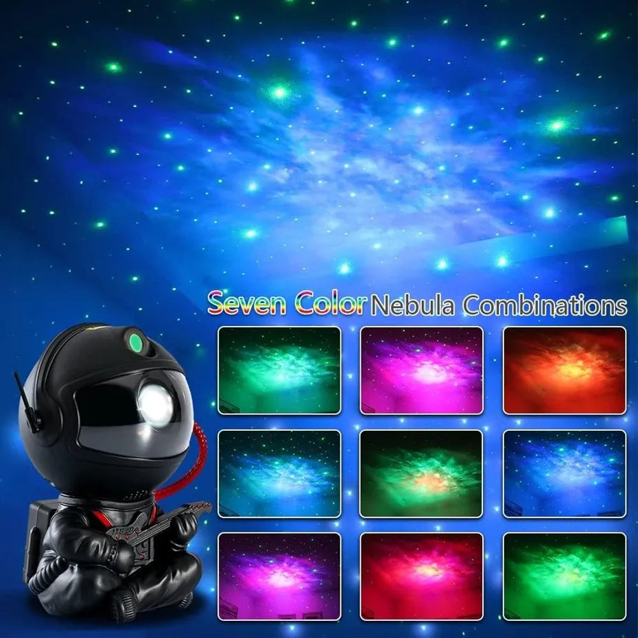 Creative Astronaut Star Projection Night Light 2025 New Colorful Star Sky Atmosphere Lamp Ideal Birthday Gift for Kids Adults