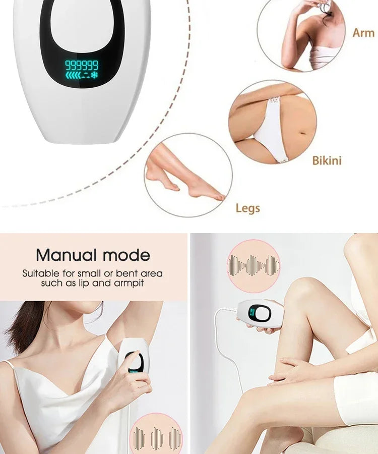 990000 Flashes IPL Laser Hair Removal Device for Women Painless Permanent Hair Remover for Body Bikini and Face Home Use