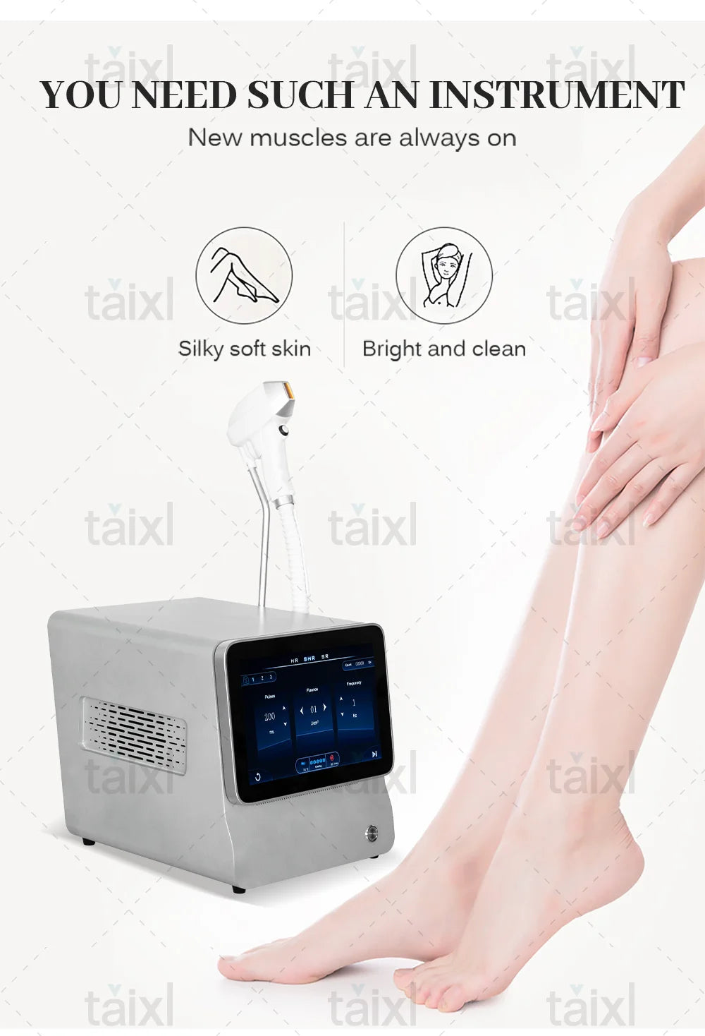 Portable Titanium laser And Soprano Ice Hair Removal System With A power of 4000W Designed For Professional Performance