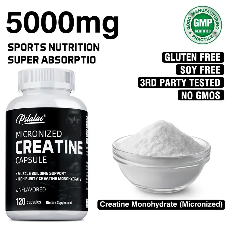Creatine Monohydrate - Build Lean Muscle, Improve Endurance and Overall Muscle Health, Enhance Athletic Performance, Non-GMOSupp