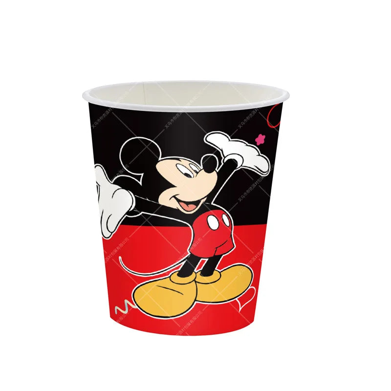 Mickey Mouse Birthday Decoration  Kids Balloons Disposable Tableware Banner Cups Pendant Baby Shower Supplies Kid Gift