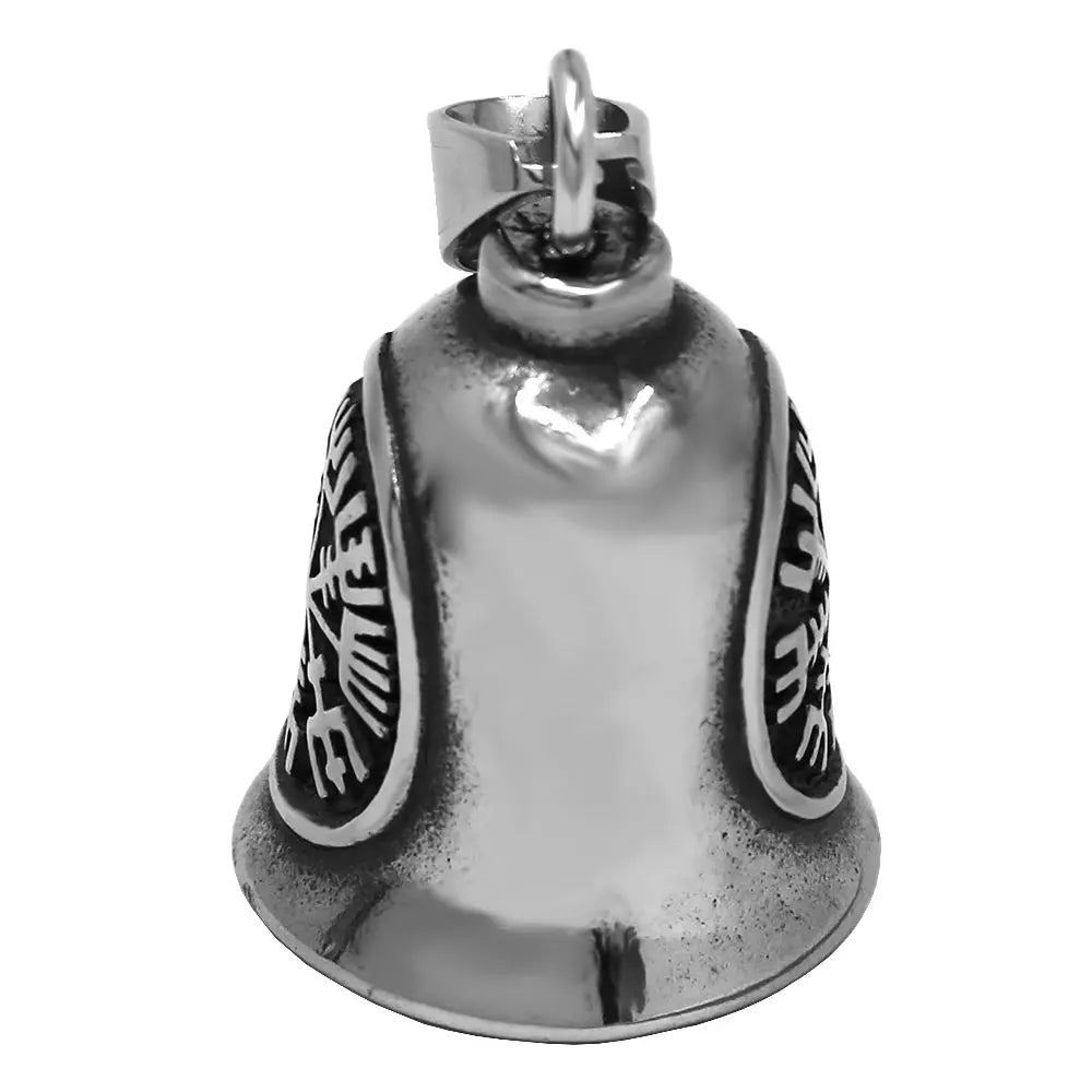 Norse Viking Warrior Spartacus Helmet Bell Pendant Stainless Steel Eagle Cross Jesus Rose Lady Rider Saint Mary USA Flag Jewelry
