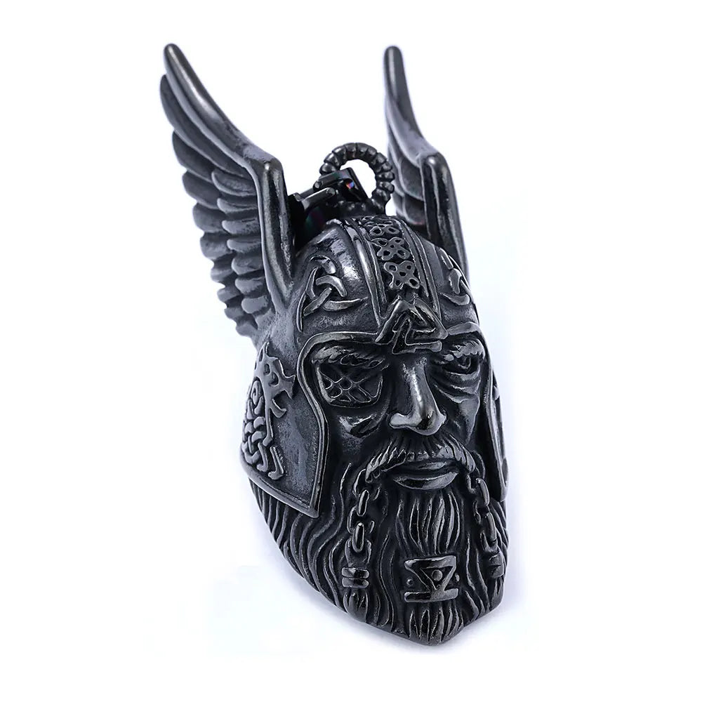 Norse Viking Warrior Spartacus Helmet Bell Pendant Stainless Steel Eagle Cross Jesus Rose Lady Rider Saint Mary USA Flag Jewelry