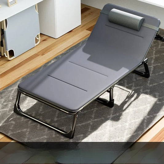 GIANXI Summer Outdoor Rollaway Bed Single Bed Simple Office Rollaway Chair Nap Bed Cotton Padded Recliner Accompanying Cot