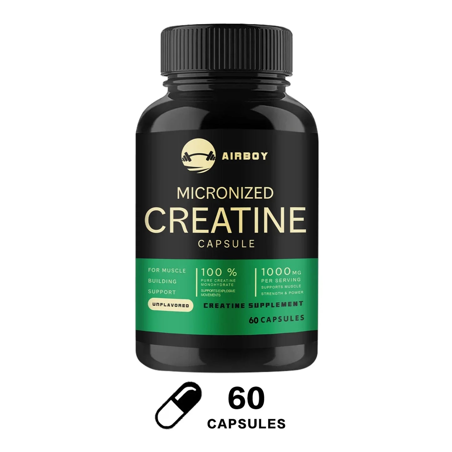 Micronized Creatine - Promotes Muscle Growth, Enhances Physical Performance, Endurance and Recovery
