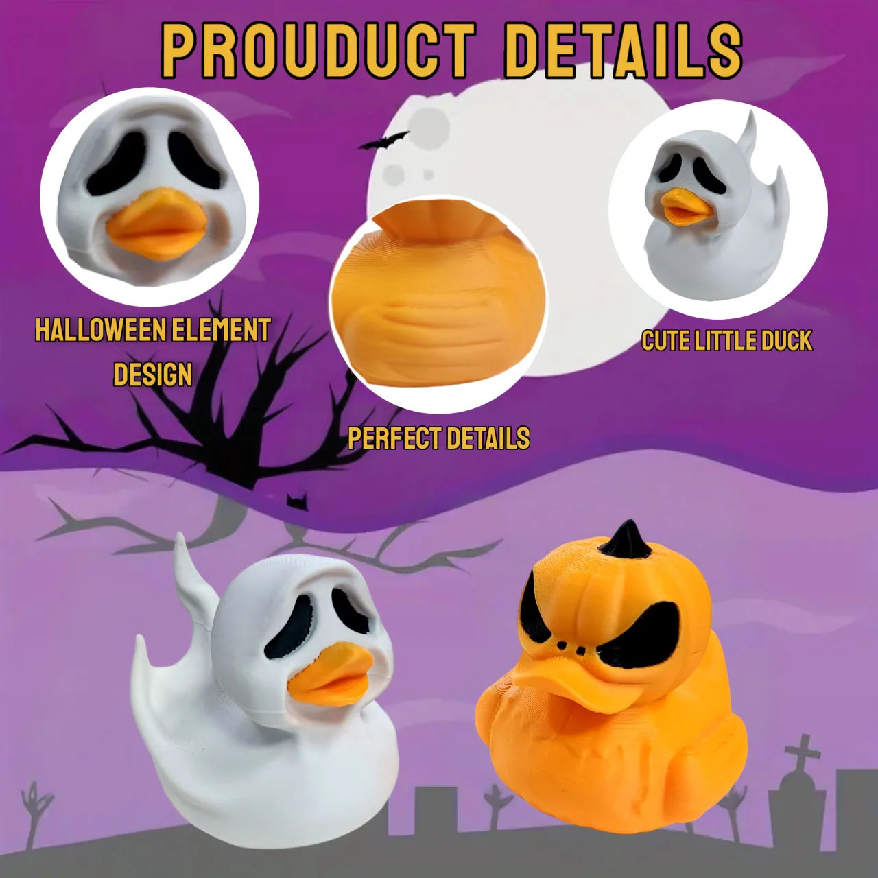 Duck Halloween Decoration is a lightweight indoor/outdoor home and garden decoration for parties, shelf displays and holiday dec