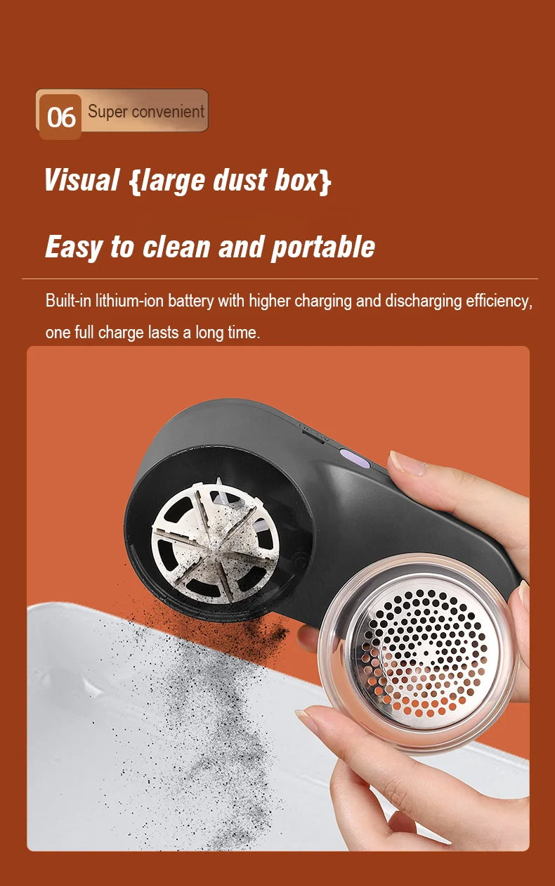 Electric Lint Remover for Clothes LCD Display Portable Hair Balls Fuzz Removers Household Fabric Shaver USB Rechargeable