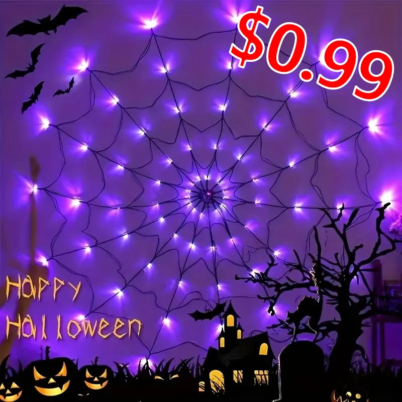 Halloween LED String Light Battery Powered Decor Lamp DIY Fairy Lamp Portable Spooky Lighting For Home Party Yard Haunted House