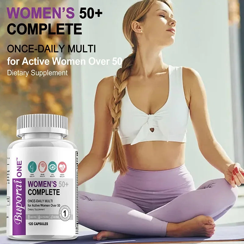 Women’s 50+ Complete Multivitamin - Supports Bone, Eye, Memory, Brain and Skin Health, Antioxidant, Promotes Metabolism