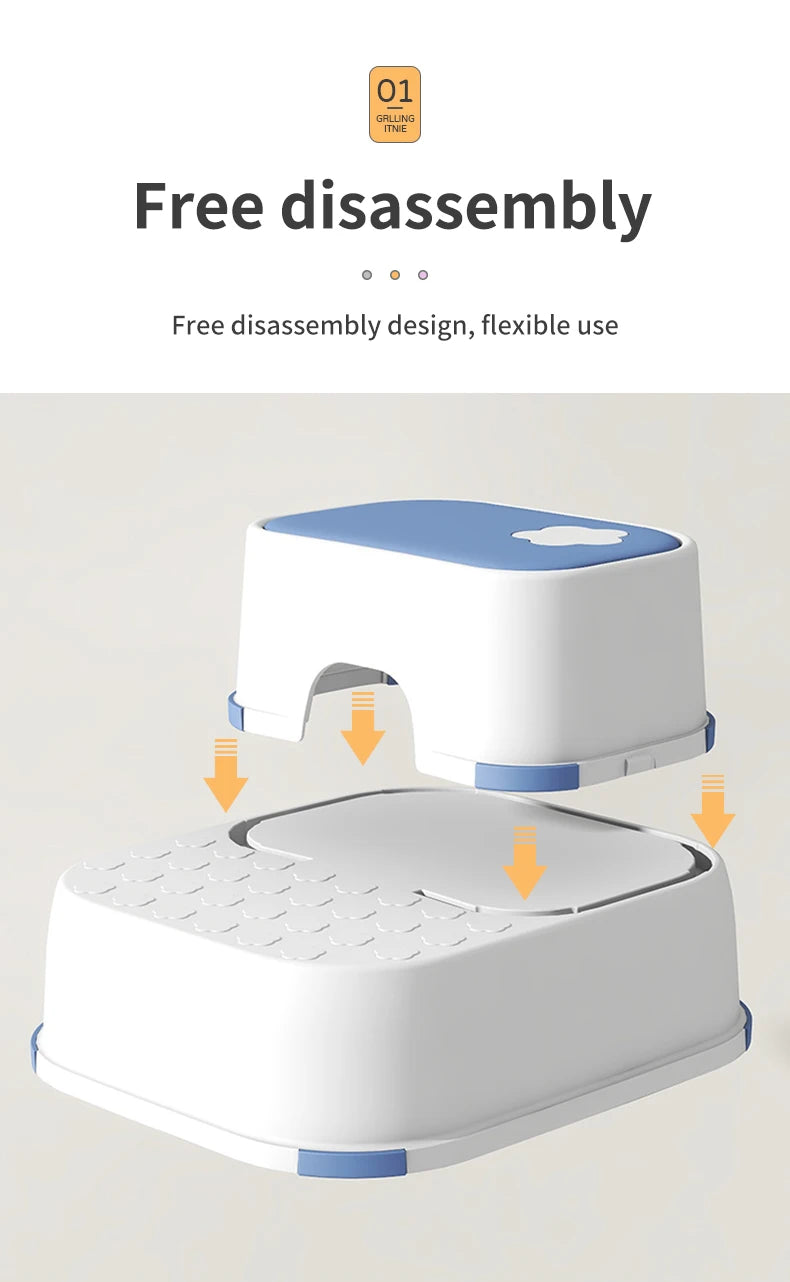Kid Step Stool With Non-Slip Pads Living Room Furniture Kid Non-Slip Ottoman Potty Training Stool Children Safety Training Stool