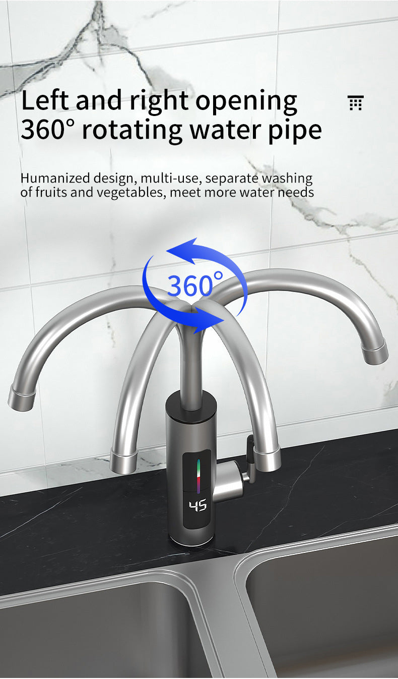 3000W 220V Electric Kitchen Water Heater Tap Instant Hot stainless steel Water Faucet Heater Cold Heating Faucet