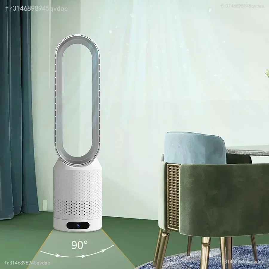 2025 Air Purification Circulation Bladeless Ultra-Quiet Dormitory Desk Floor Electric Fan Tower Bladeless