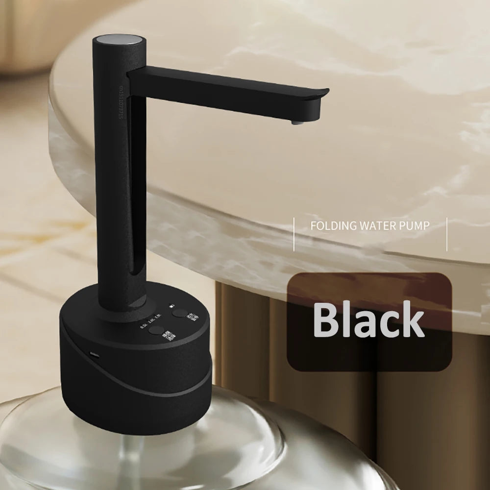Electric Water Gallon Bottle Pump Folding Water Bottle Pump Automatic Desktop Water Pump 19 Liters Rechargeable Water Pump