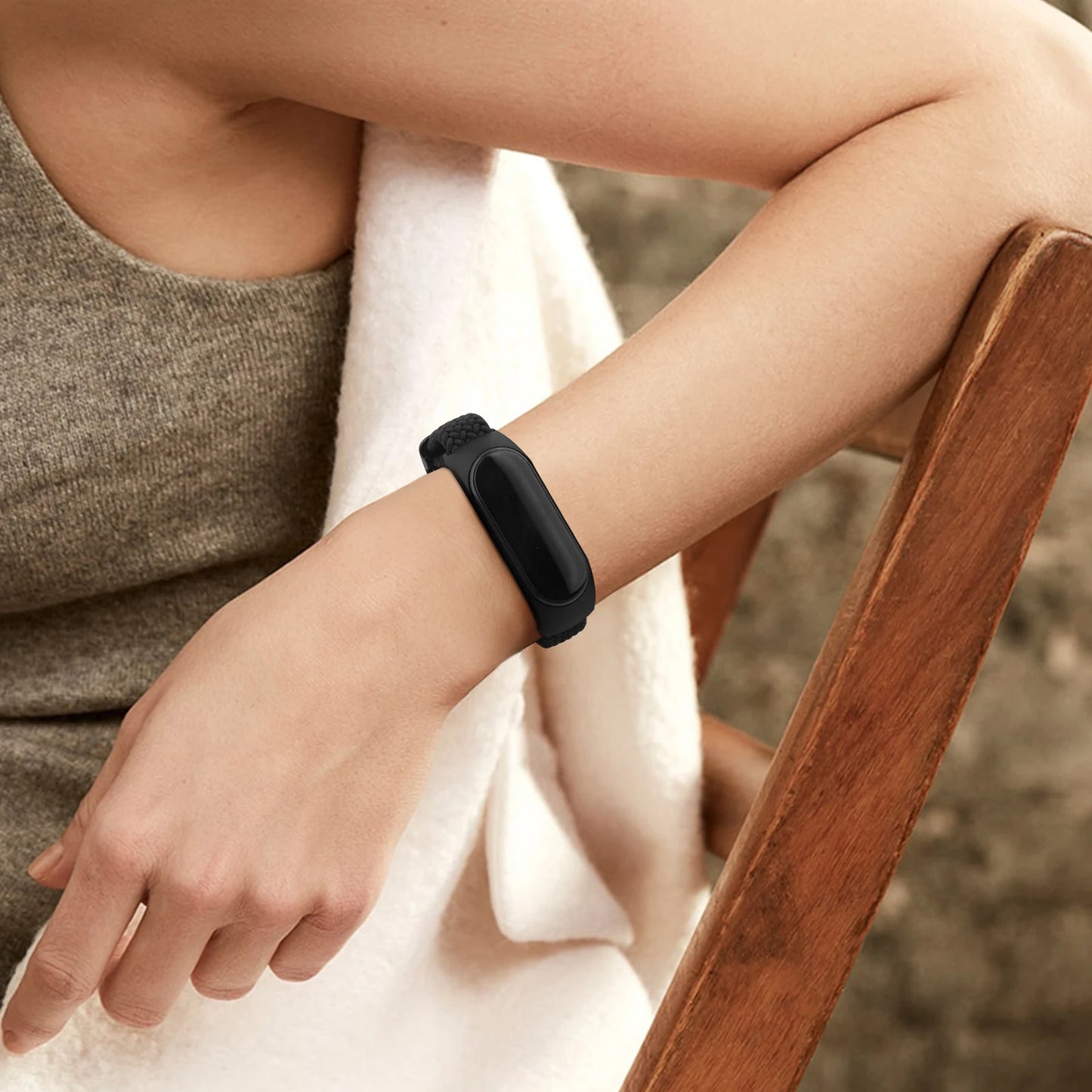 Braided Watchband For Xiaomi Mi Band 7 6 5 4 3 Strap Elastic Adjustable Wristband For Amazfit Band 5 Band Replacement Bracelet