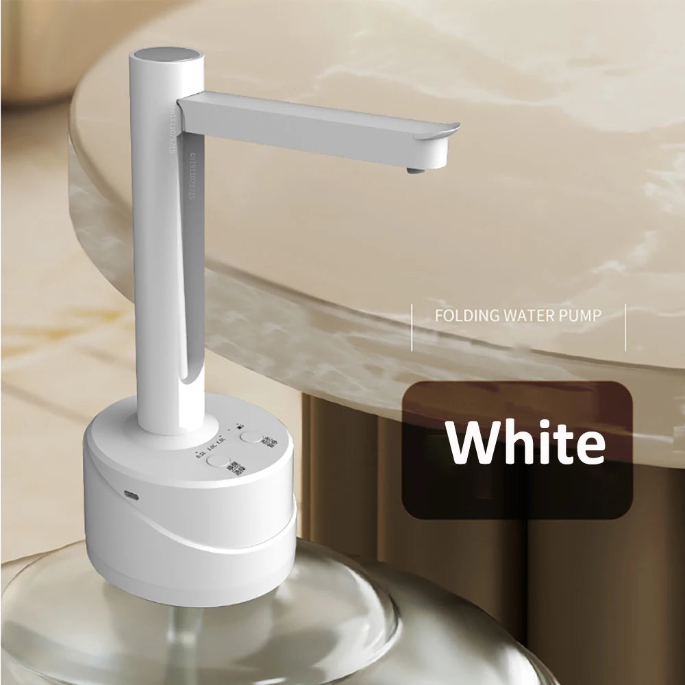Electric Water Gallon Bottle Pump Automatic Water Dispenser 19 Liters Foldable Desktop Rechargeable Drinking Water Bottle Pump