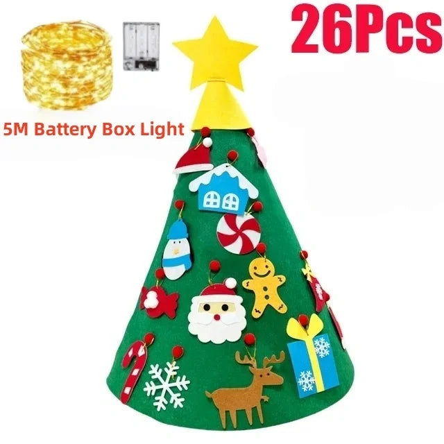 DIY Felt Christmas Tree Kids Max Fun DIY Christmas Felt Tree with Decoration Tree Ornaments for Kid Wall Bedroom Indoor House