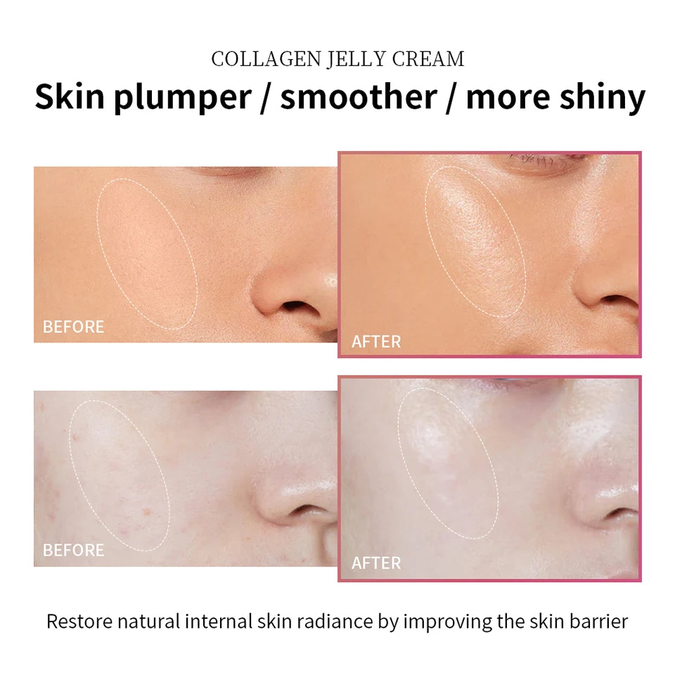 Collagen Jelly Cream- Niacinamide & Freeze-Dried Hydrolyzed Collagen - Boosts skin's barrier hydration and gives 24h Glow & Lift